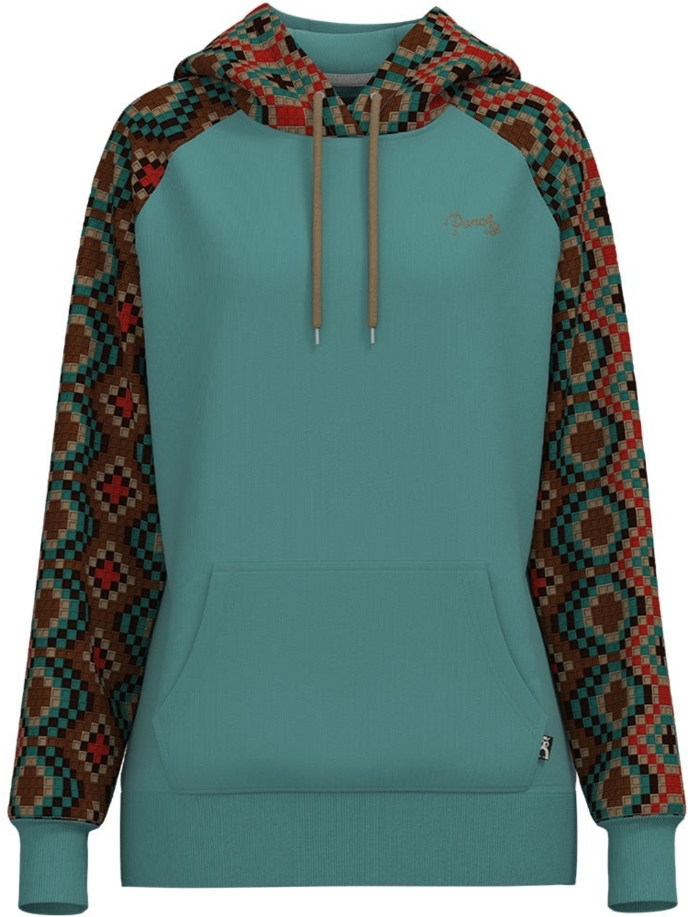Hooey
"Legendary Punchy Hoody" Turquoise w/Tan & Red Pattern NWOT Size M